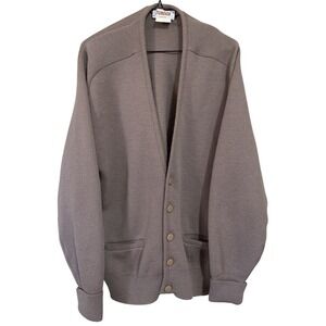 VTG Tundra‎ Canada Cardigan Sweater Wool Blend Men's XL Beige Grandpa Core Retro